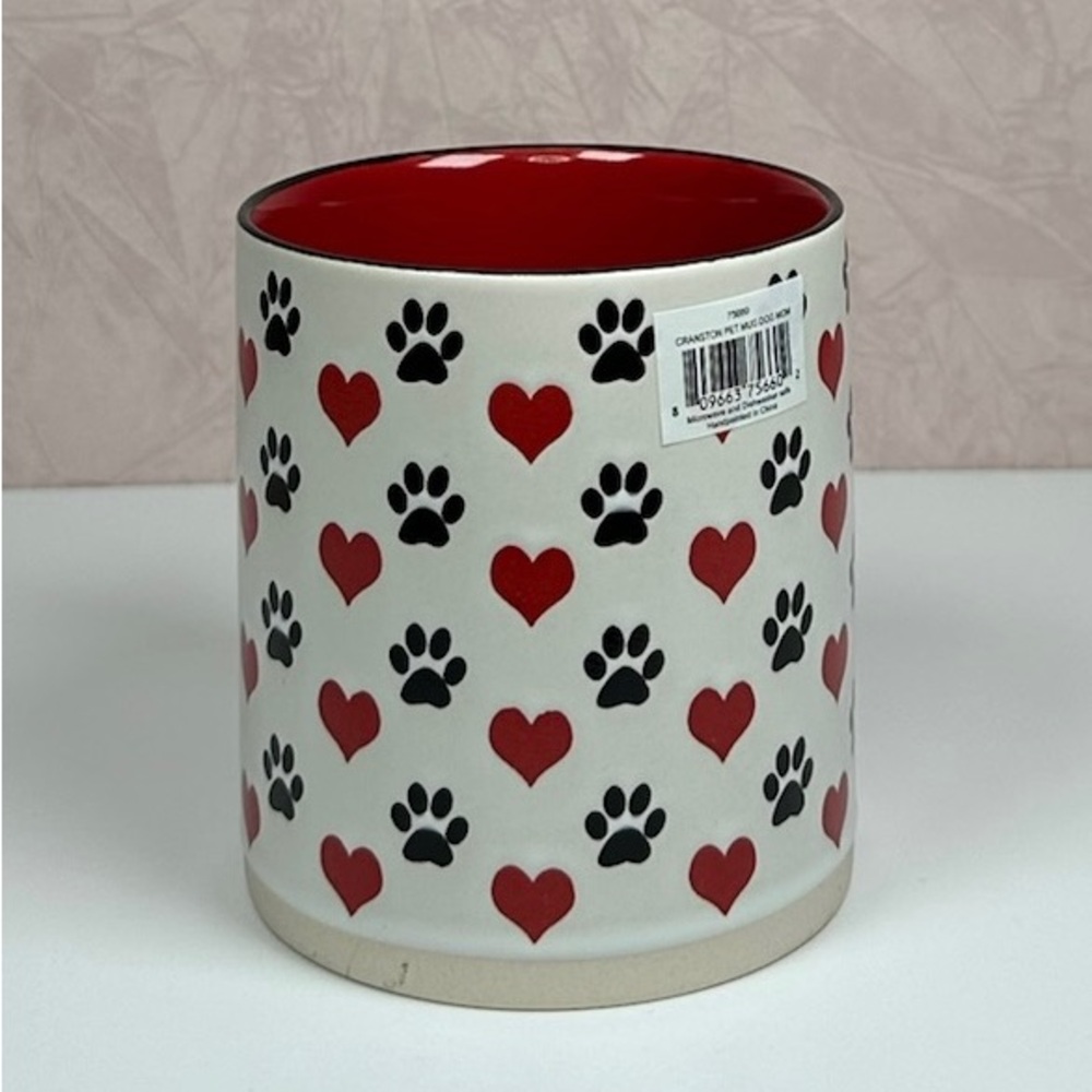 Spectrum Designz Dog Mom Heart and Paw Print Mug - Red and Black - Picture 5 of 14